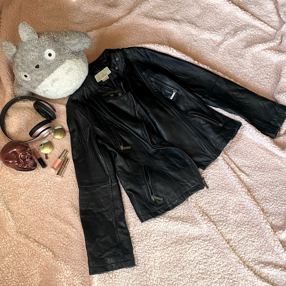 MICHAEL michael kors leather jacket ✨ READ LISTING